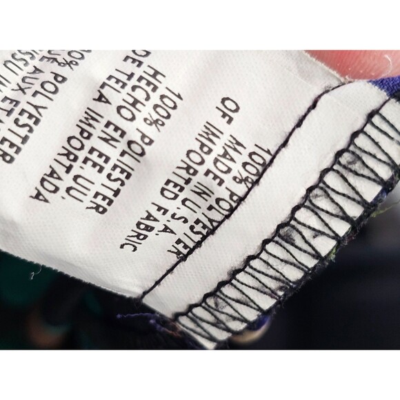 ALK Women's M Annalee + Hope Multicolor Short Sleeve Blouson Shirt Blouse Top - Picture 8 of 9